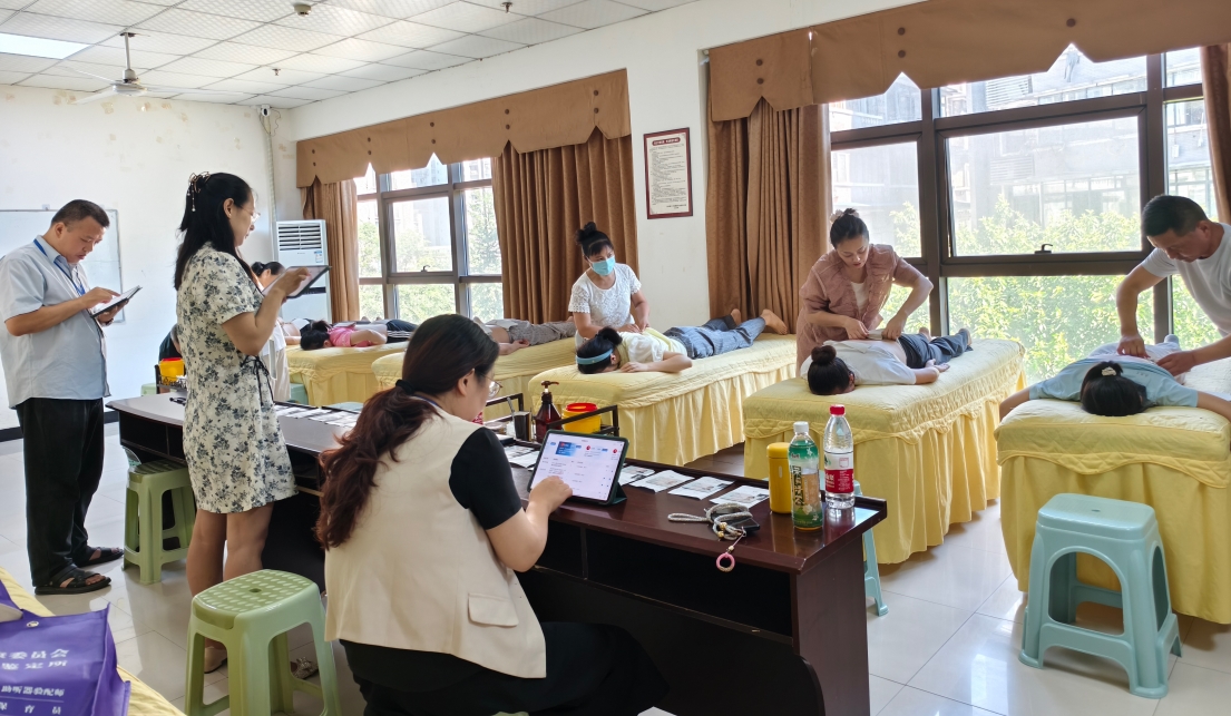 康复调理候考与考核现场